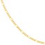 14K Yellow Gold 1.28mm Concave Link Figaro Chain - 24 in.