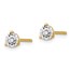14k Yellow Gold 1/2ct Cert Lab Grown Diamond 3-Prong Earring