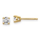 14k Yellow Gold 1/2ct Lab Grown Diamond 4-Prong Earring