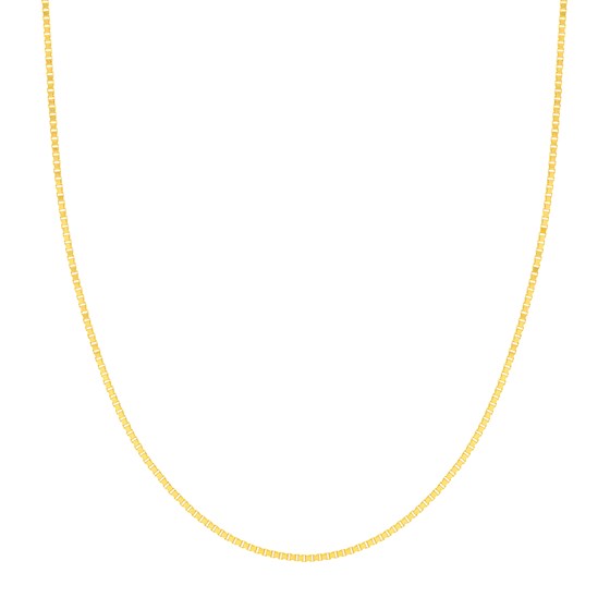 14K Yellow Gold 1.2mm Box Chain with Lobster Clasp - 20 in. 14K Yellow Gold 1.2mm Box Chain with Lobster Clasp - 20 in.