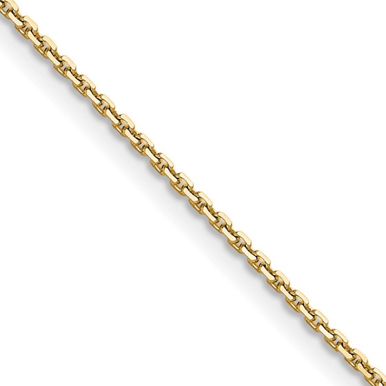 14K Yellow Gold 1.2mm D/C Cable Chain - 14 in.