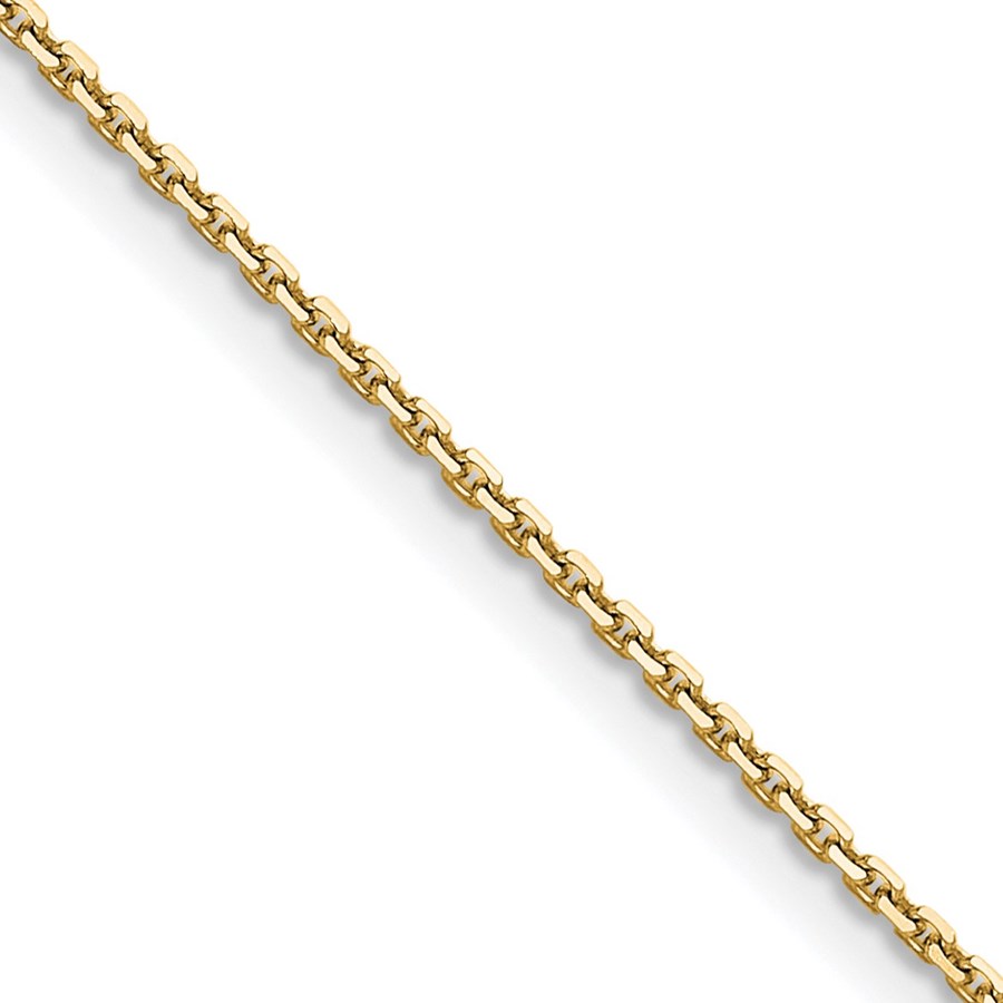 14K Yellow Gold 1.2mm D/C Cable Chain - 18 in.