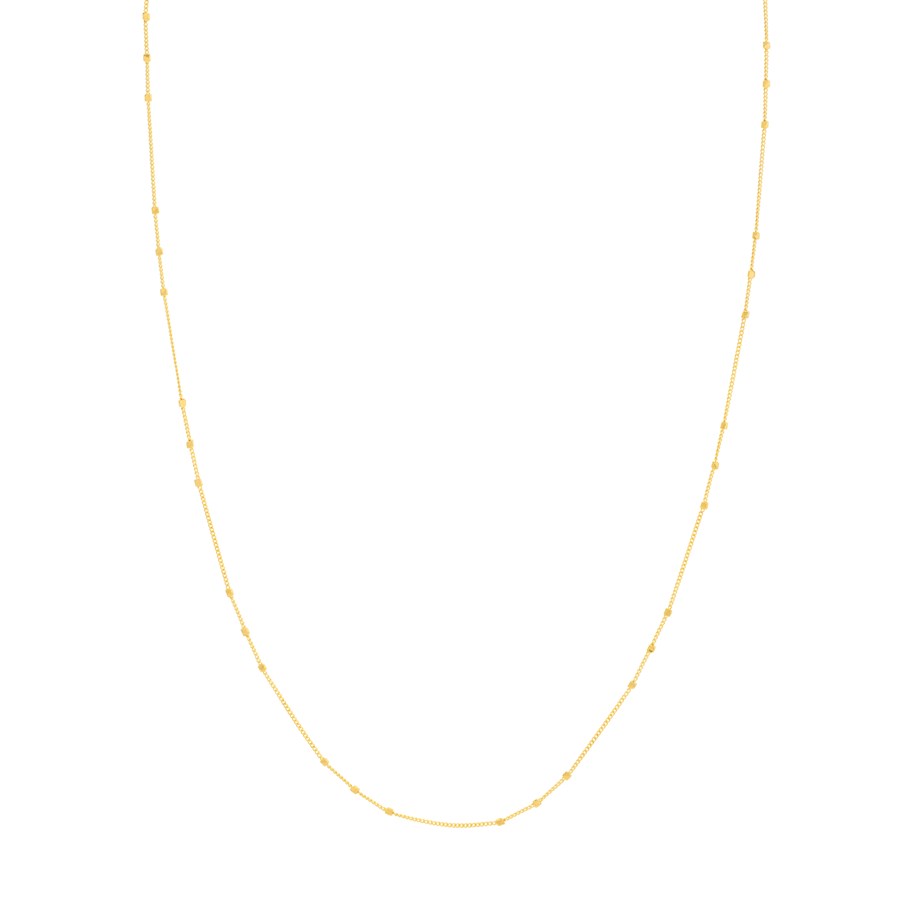 14K Yellow Gold 1.35 mm Saturn Chain w/ Lobster Clasp - 16 in.