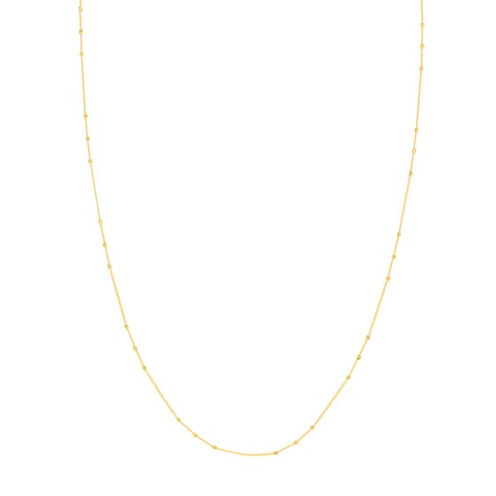 14K Yellow Gold 1.35 mm Saturn Chain w/ Lobster Clasp - 16 in. 14K Yellow Gold 1.35 mm Saturn Chain w/ Lobster Clasp - 16 in.