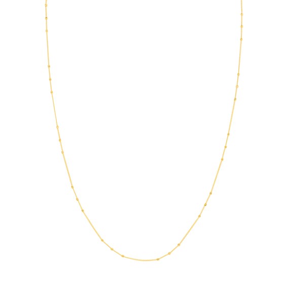 14K Yellow Gold 1.35 mm Saturn Chain w/ Lobster Clasp - 18 in.