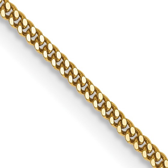 14K Yellow Gold 1.3mm Curb Pendant Chain - 22 in. 14K Yellow Gold 1.3mm Curb Pendant Chain - 22 in.