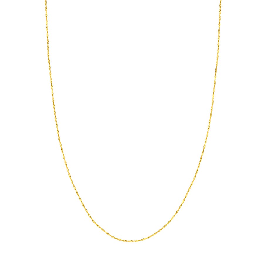 14K Yellow Gold 1.4 mm Singapore Chain w/ Lobster Clasp - 16 in.