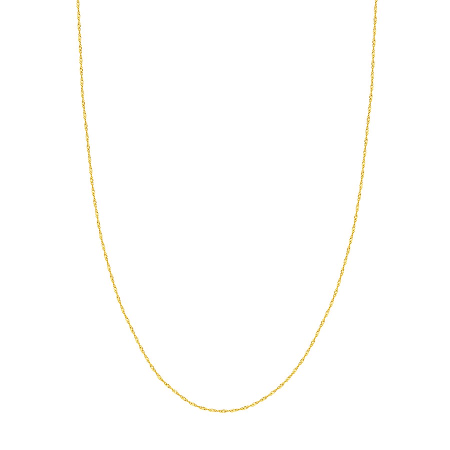 14K Yellow Gold 1.4 mm Singapore Chain w/ Lobster Clasp - 18 in.