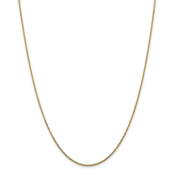 14k Yellow Gold 1.45 mm Solid Diamond Cut Cable Chain - 26 in.