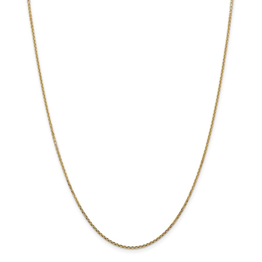 14k Yellow Gold 1.45 mm Solid Diamond Cut Cable Chain - 26 in.