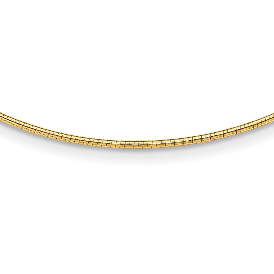 14K Yellow Gold 1.4mm Round Omega - 18 in.