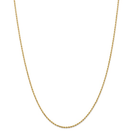 14k Yellow Gold 1.5 mm Diamond Cut Rope Chain - 36 in. 14k Yellow Gold 1.5 mm Diamond Cut Rope Chain - 36 in.