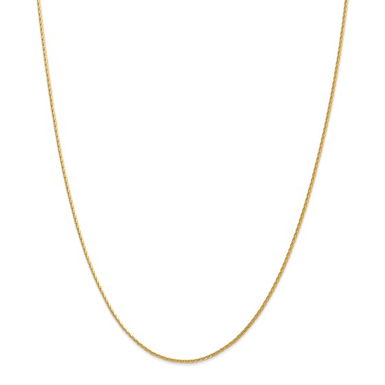 14k Yellow Gold 1.5 mm Diamond Cut Wheat Chain - 22 in.