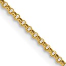 14K Yellow Gold 1.55mm Rolo Pendant Chain - 22 in.