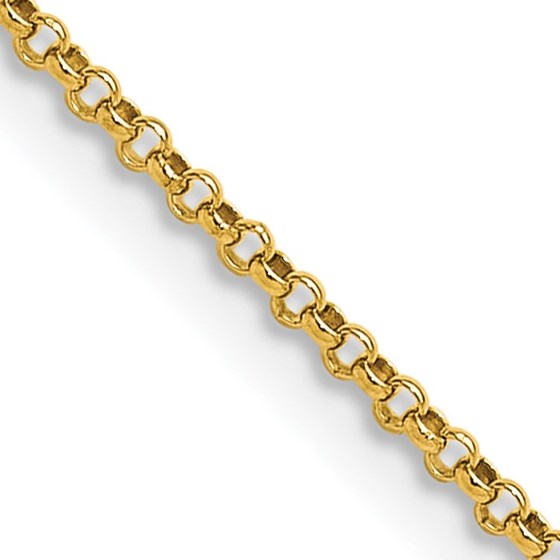 14K Yellow Gold 1.55mm Rolo Pendant Chain - 22 in. 14K Yellow Gold 1.55mm Rolo Pendant Chain - 22 in.
