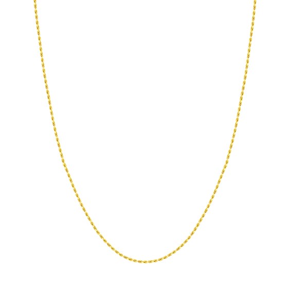 14K Yellow Gold 1.56 mm Rope Chain w/ Lobster Clasp - 18 in.