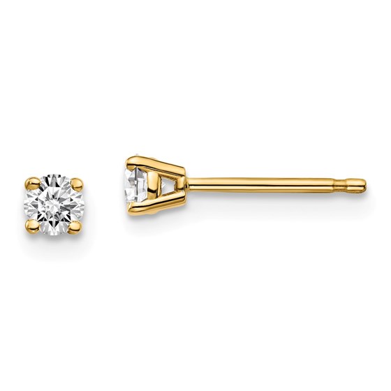 14k Yellow Gold 1/5ct Lab Grown Diamond 4-Prong Earring 14k Yellow Gold 1/5ct Lab Grown Diamond 4-Prong Earring