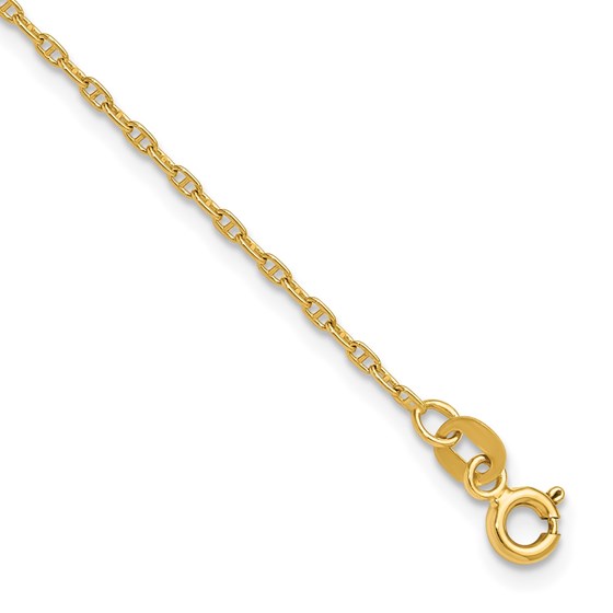 14K Yellow Gold 1.5mm Mariners Link Chain - 10 in.