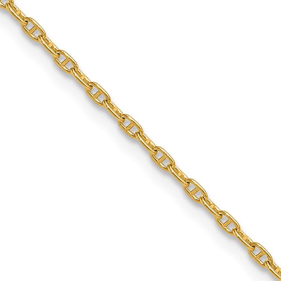14K Yellow Gold 1.5mm Mariners Link Chain - 18 in. 14K Yellow Gold 1.5mm Mariners Link Chain - 18 in.