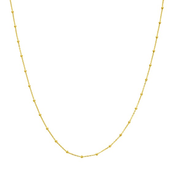14K Yellow Gold 1.7 mm Saturn Chain w/ Lobster Clasp - 18 in.