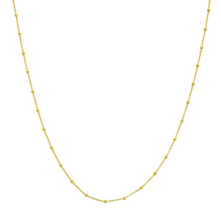 14K Yellow Gold 1.7 mm Saturn Chain w/ Lobster Clasp - 20 in.