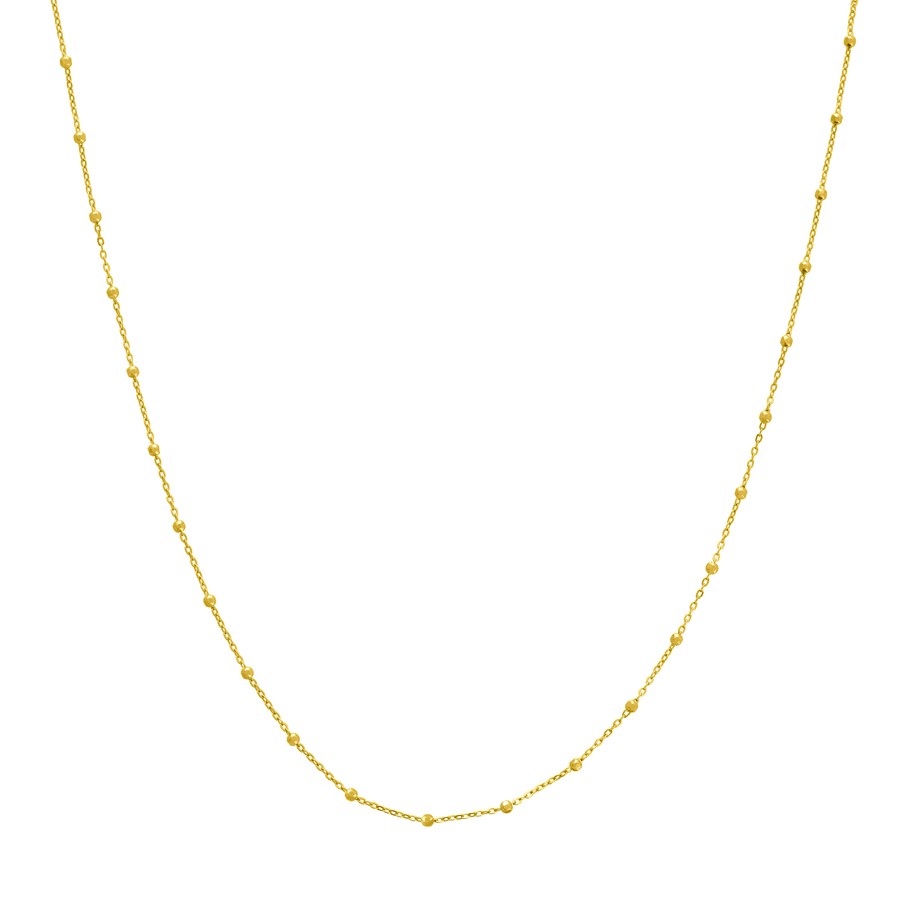 14K Yellow Gold 1.7 mm Saturn Chain w/ Lobster Clasp - 24 in.