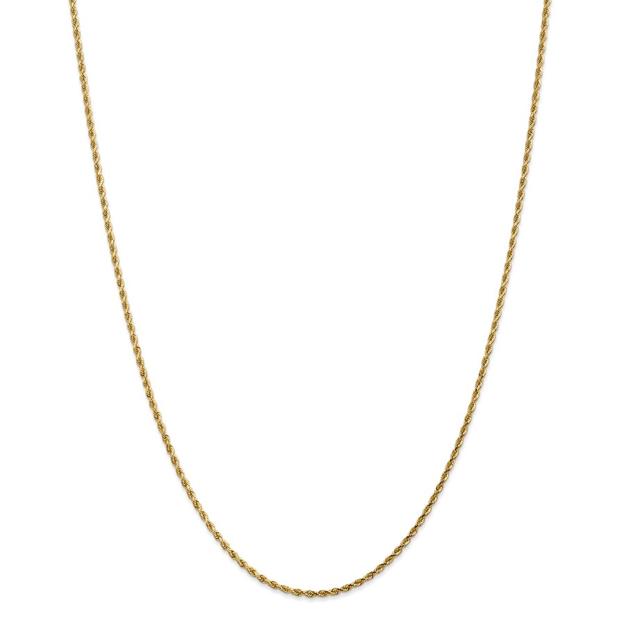 14k Yellow Gold 1.75 mm Diamond Cut Rope Chain - 28 in.