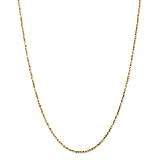 14k Yellow Gold 1.75 mm Diamond Cut Rope Chain - 28 in. 14k Yellow Gold 1.75 mm Diamond Cut Rope Chain - 28 in.