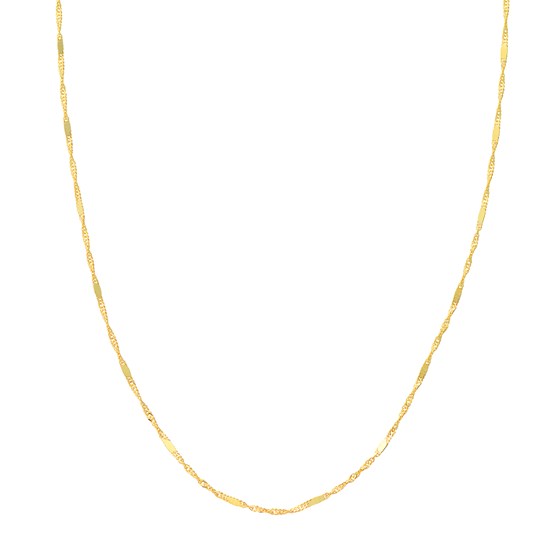 14K Yellow Gold 1.75 mm Singapore Chain w/ Lobster Clasp - 16 in.