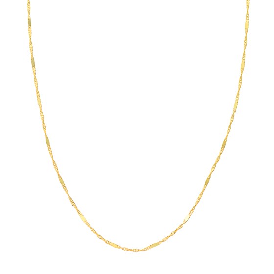 14K Yellow Gold 1.75 mm Singapore Chain w/ Lobster Clasp - 16 in. 14K Yellow Gold 1.75 mm Singapore Chain w/ Lobster Clasp - 16 in.