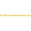 14K Yellow Gold 1.7mm Chain Anklet - Adjustable 9 - 10 in.