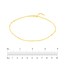 14K Yellow Gold 1.7mm Chain Anklet - Adjustable 9 - 10 in.