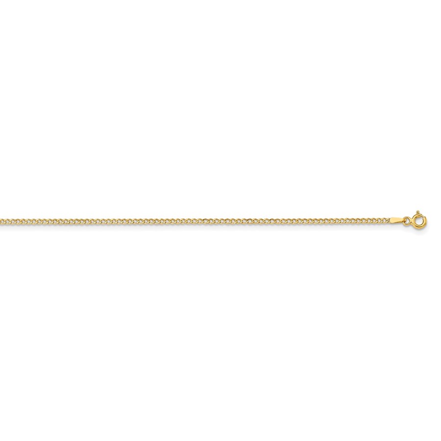 14k Yellow Gold 1.85 mm Semi-Solid Curb Link Chain - 20 in.