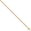 14k Yellow Gold 1.85 mm Semi-Solid Curb Link Chain - 9 in.