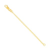 14K Yellow Gold 1.8mm Curb Link Necklace Extender