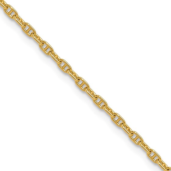 14K Yellow Gold 1.8mm Mariners Link Chain - 18 in.
