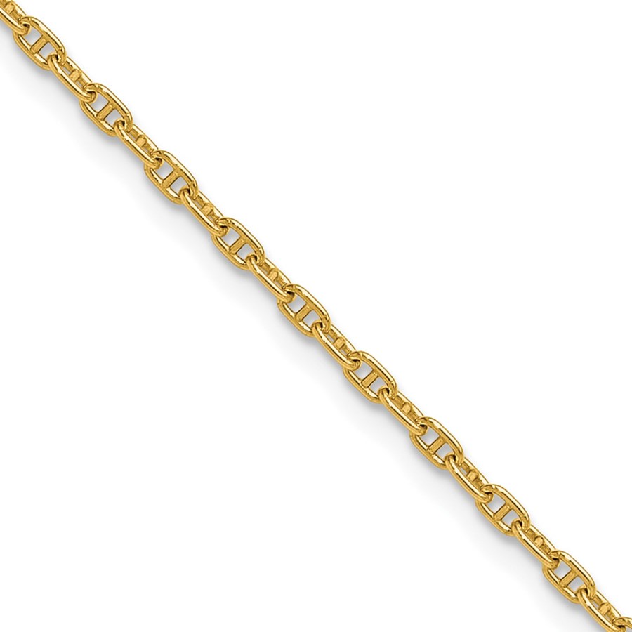14K Yellow Gold 1.8mm Mariners Link Chain - 24 in.