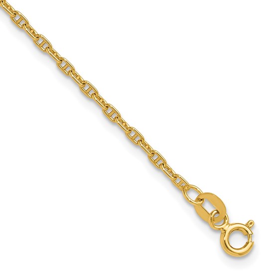 14K Yellow Gold 1.8mm Mariners Link Chain - 8 in.