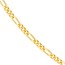14K Yellow Gold 1.9 mm Figaro (3+1) - 16in.