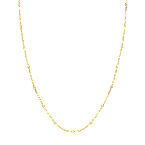 14K Yellow Gold 1.90 mm Disco Bead Rolo Chain Neck - 18 in. 14K Yellow Gold 1.90 mm Disco Bead Rolo Chain Neck - 18 in.