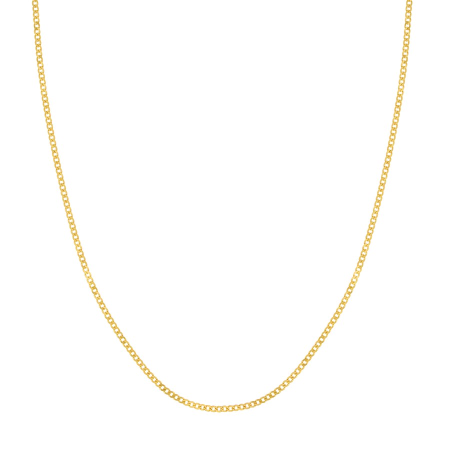 14K Yellow Gold 1.95 mm Curb Chain w/ Spring Ring Clasp - 18 in.