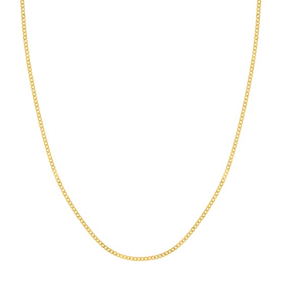 14K Yellow Gold 1.95 mm Curb Chain w/ Spring Ring Clasp - 18 in. 14K Yellow Gold 1.95 mm Curb Chain w/ Spring Ring Clasp - 18 in.