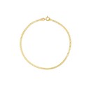 14K Yellow Gold 1.95 mm Open Curb Chain Bracelet - 7.25 in.
