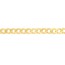 14K Yellow Gold 1.95 mm Open Curb Chain Bracelet - 7.25 in.