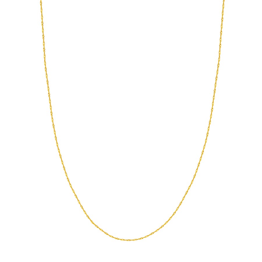 14K Yellow Gold 1 mm Singapore Chain - 18 in.