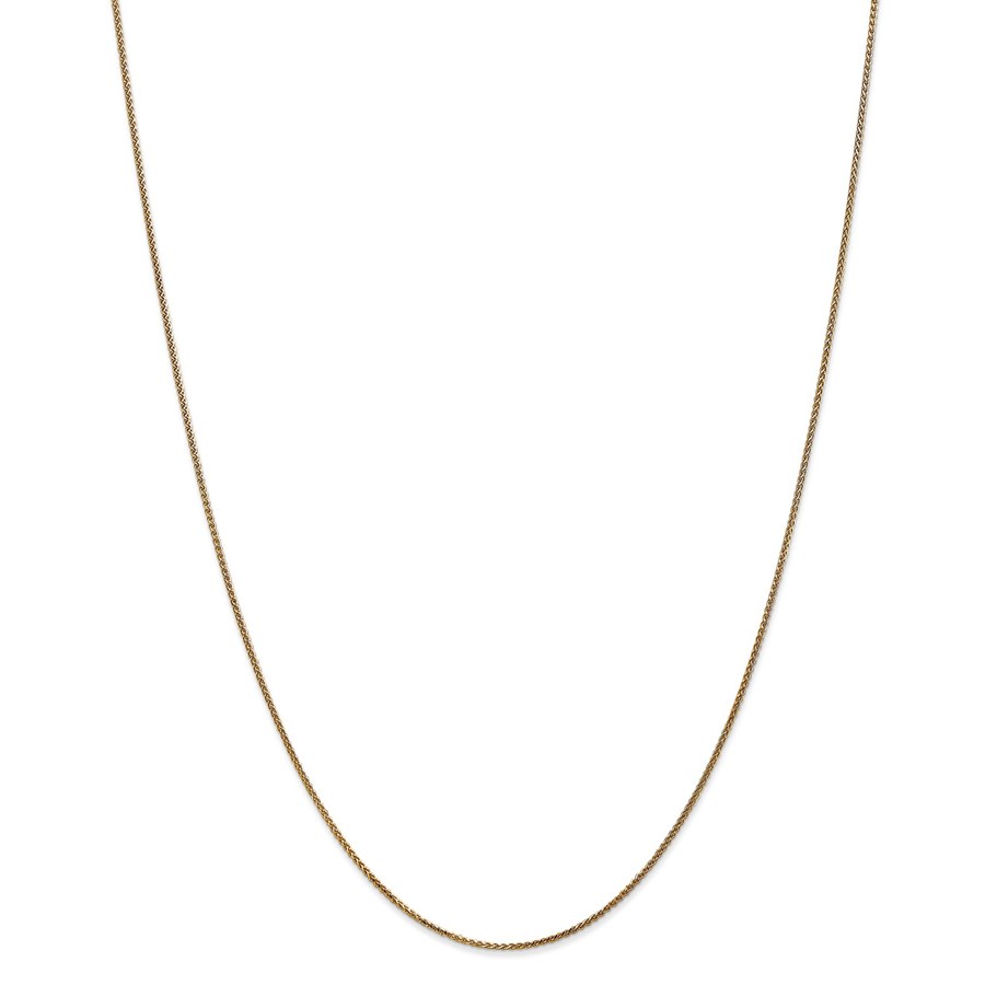 14k Yellow Gold 1 mm Solid Diamond Cut Spiga Chain - 22 in.