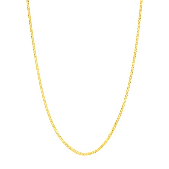 14K Yellow Gold 1 mm Wheat Chain w/ Lobster Clasp - 16 in.