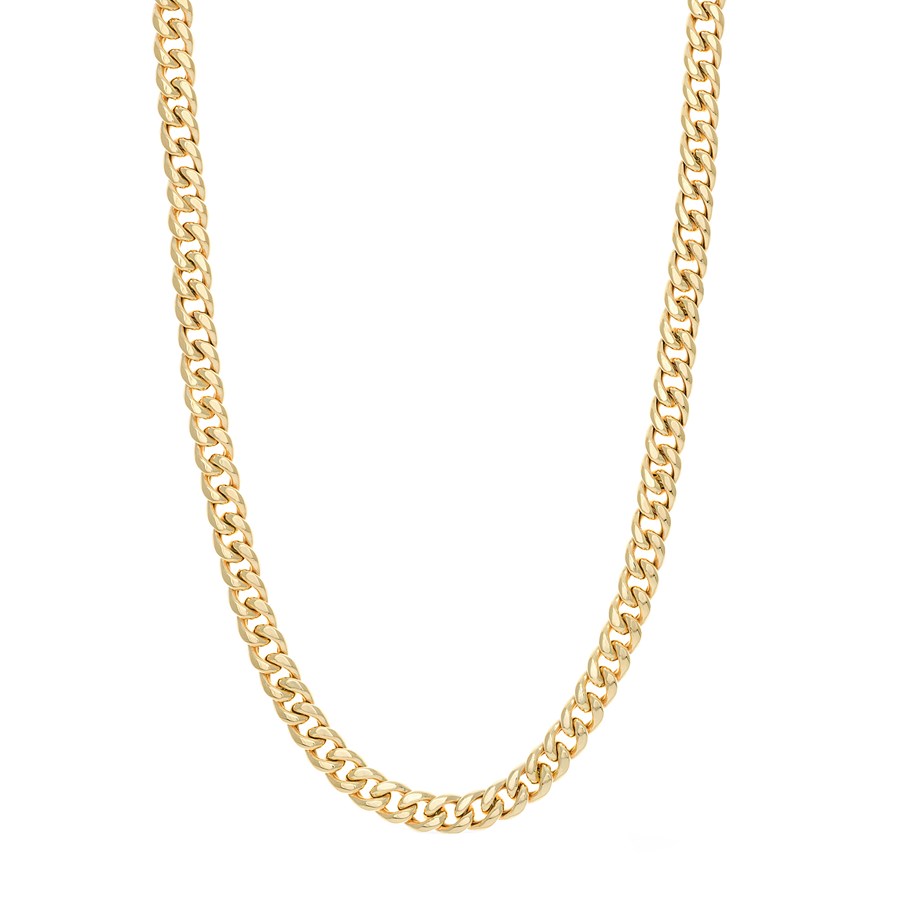 14K Yellow Gold 10.5 mm Curb Chain w/ Lobster Clasp - 22 in.