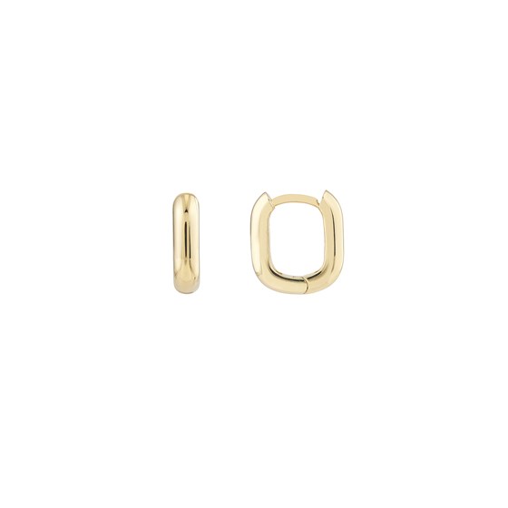 14K Yellow Gold 10 x 12 mm Oblong Polished Hoops