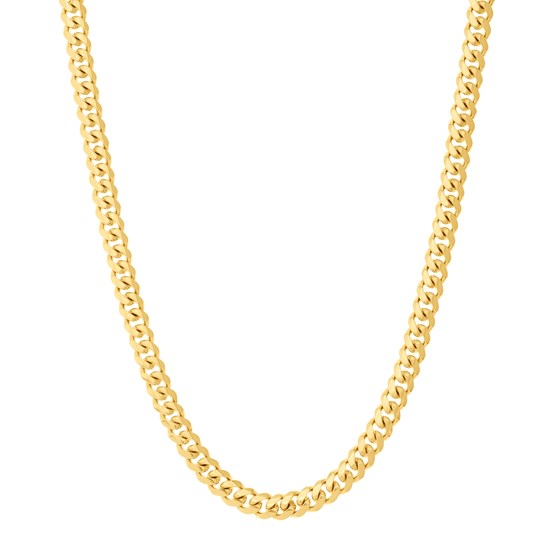 14K Yellow Gold 11 mm Curb Chain w/ Lobster Clasp - 22 in.